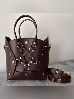 Zana Bayne Mini Pentagram Bag - Oxblood